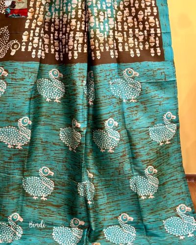 OCEAN LIFE – HAND BATIK PAINTING ON PREMIUM KATAN SILK