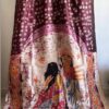 SHAILAJA IV - Hand batik painting on premium Katan silk