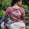 Parvati - Hand Batik painting Pure Silk Blouse