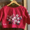 Tagar phool - Kantha stitch pure cotton blouse