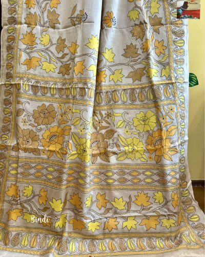 KANTHA KAHON III – KANTHA STITCH ON PURE TUSSAR SILK