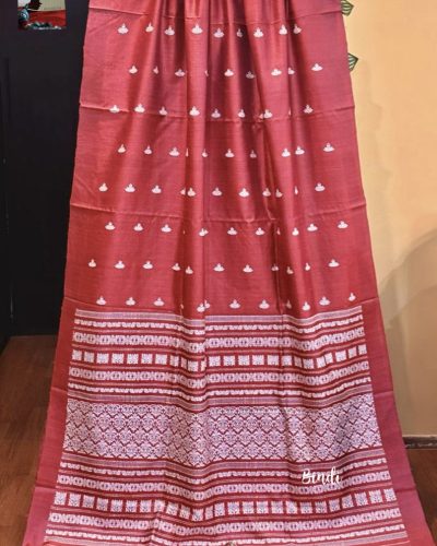 Prerona - Handwoven Handspun Gopalpur Tussar Jala palla saree