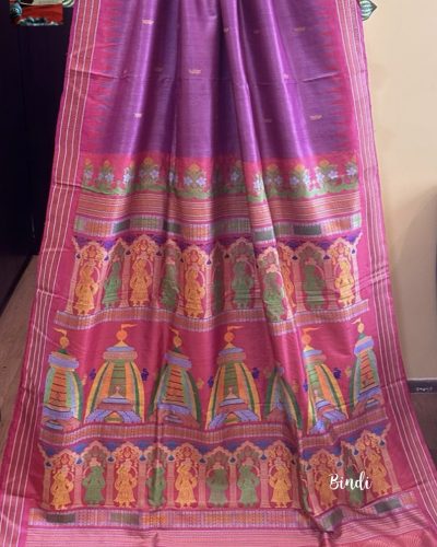 Shreekhetra - Handwoven Handspun Gopalpur Tussar Jala Palla Saree