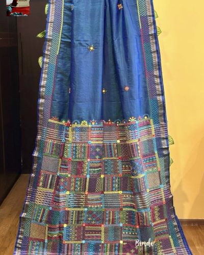 BOHEMIAN IV – LAMBANI HAND EMBROIDERY ON PURE KATAN SILK
