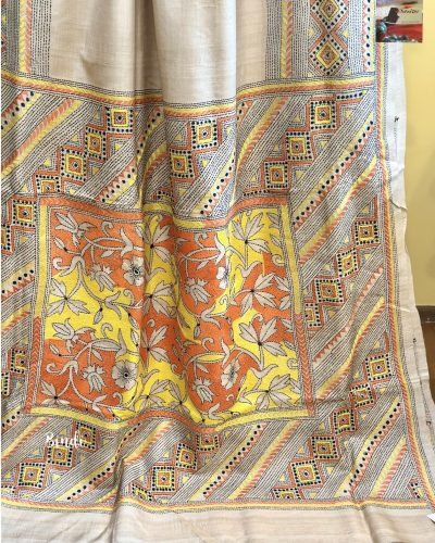 Kantha Kahon - Kantha stitch on Pure Tussar silk