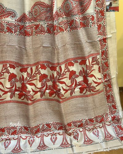 KANTHA KAHON IV – KANTHA STITCH ON PURE TUSSAR SILK
