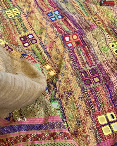 Miraaz - Lambani hand embroidery on Bhujodi Tussar