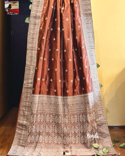 Rust Reverie - HANDWOVEN PURE PAAT SILK FROM ASSAM