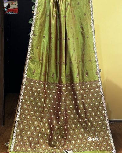 QUEEN’S GARDEN I - HANDWOVEN PURE MULBERRY (PAAT) SILK SAREE FROM ASSAM