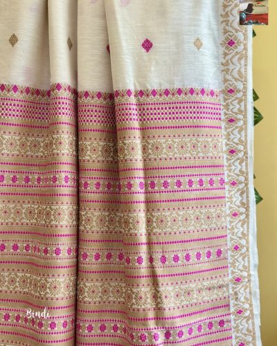 Swetlana - HANDWOVEN PURE ERI BY ERI SILK SAREE FROM ASSAM