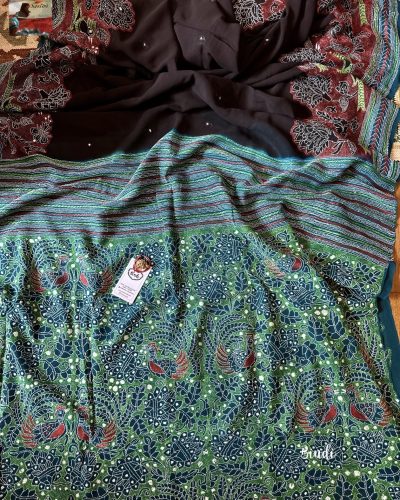 Kritika - Kantha Embroidery on Pure Georgette Silk