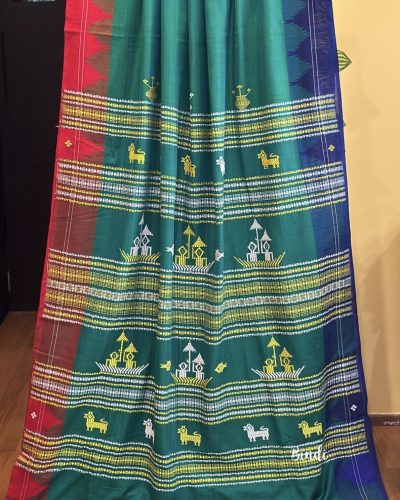 TITIR II – HANDWOVEN PHODA KUMBHA TUSSAR KOTPAD SAREE