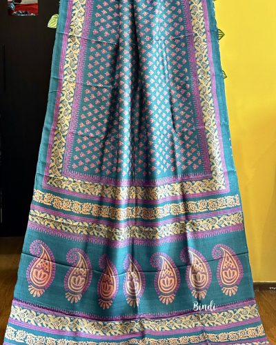 PAKIZAH II – HAND BLOCK PRINTED PREMIUM TUSSAR SAREE