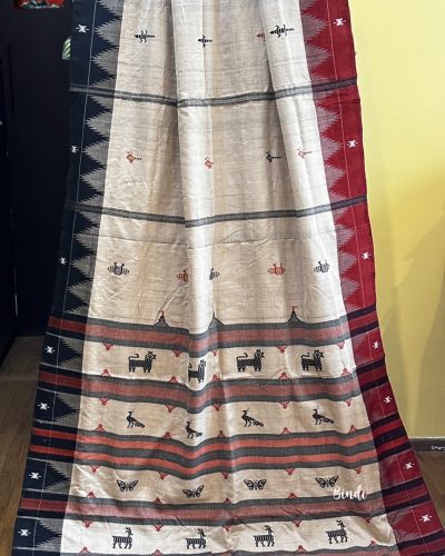 TITIR IV – HANDWOVEN PHODA KUMBHA TUSSAR KOTPAD SAREE
