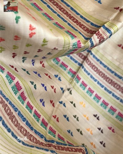TITLI – HANDWOVEN HANDSPUN GOPALPUR TUSSAR JAALA PALLA SAREE
