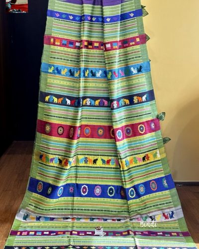 RAMCHANDRAPEDI I – DOUBLE PALLA HANDWOVEN HANDSPUN GOPALPUR TUSSAR