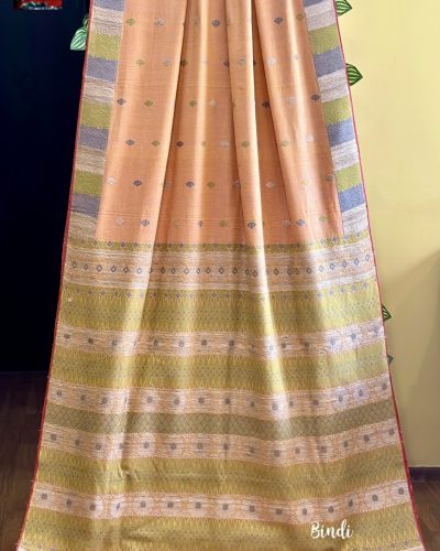 Peach Whisper - Handwoven Pure Eri Silk from Assam