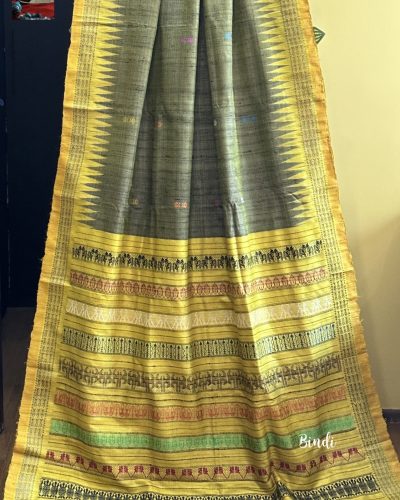 DASHAVATARA – HANDWOVEN HANDSPUN GOPALPUR TUSSAR SAREE WITH JALA PALLA
